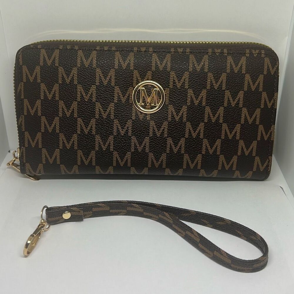 M Print Brown Women’s Wallet